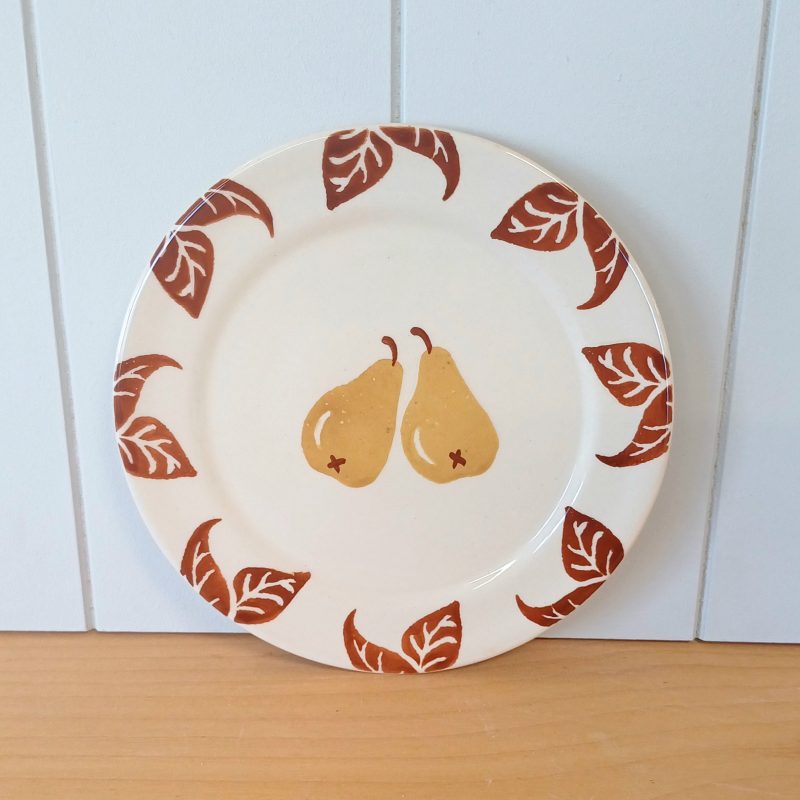 Ochre & Brown Pear Tea Plate
