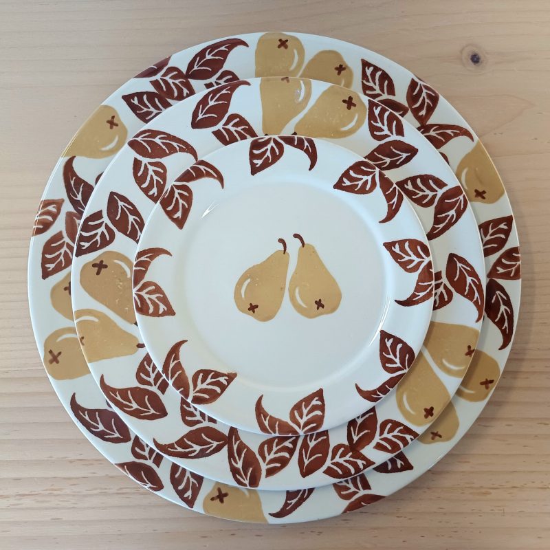 Ochre & Brown Pear Dinner Plate - Image 3