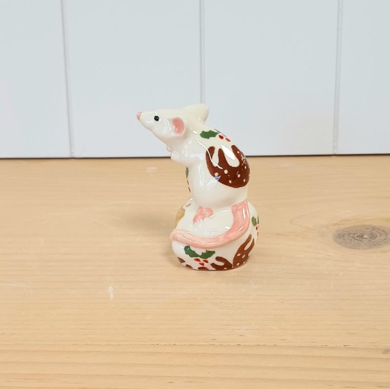 Pre-order Christmas Pudding and Custard Mouse Figurine - Image 2