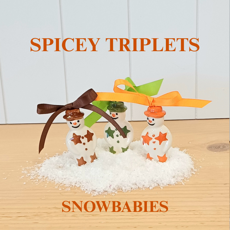 Pre-order Spicey Twinkle Triplets Snow Baby Tree Decorations